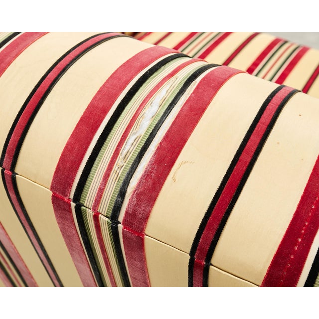 Ralph Lauren Home "Bel Air" Striped Velvet Sofa 8 Ft Usa 2008 For Sale - Image 17 of 18