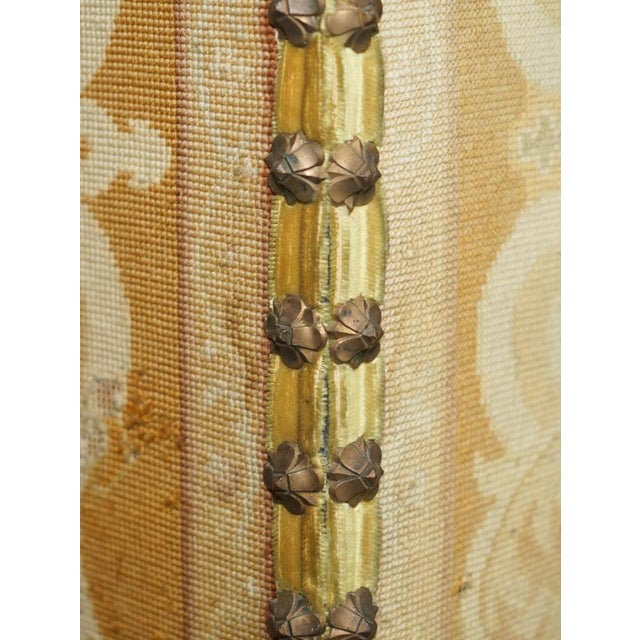 French Embroidered Upholstery Floral Linen Trunk, 1880s For Sale - Image 9 of 18