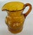 Mid-Century Modern Vintage Mid Century Morgancetown Crinkled Amber Glass Pitcher and Ice Bucket Set For Sale - Image 3 of 9