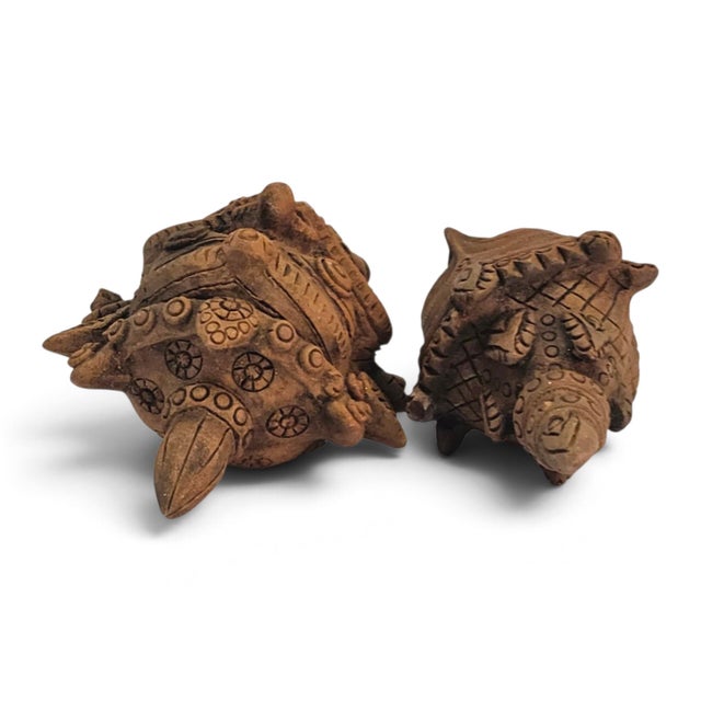 Mid-20th Century Thai Ramakien-Style Terracotta Character Busts, Pair For Sale - Image 14 of 16