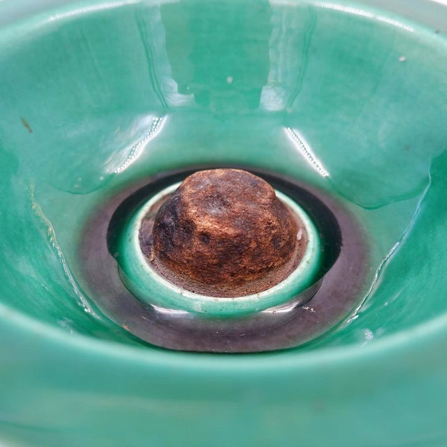 Vintage Ceramic and Leather Ashtray, 1950s For Sale - Image 4 of 14