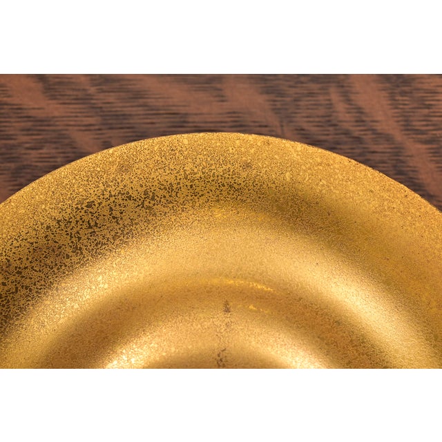 Early 20th Century Tiffany Studios New York Bronze Doré Plate or Shallow Bowl For Sale - Image 5 of 9