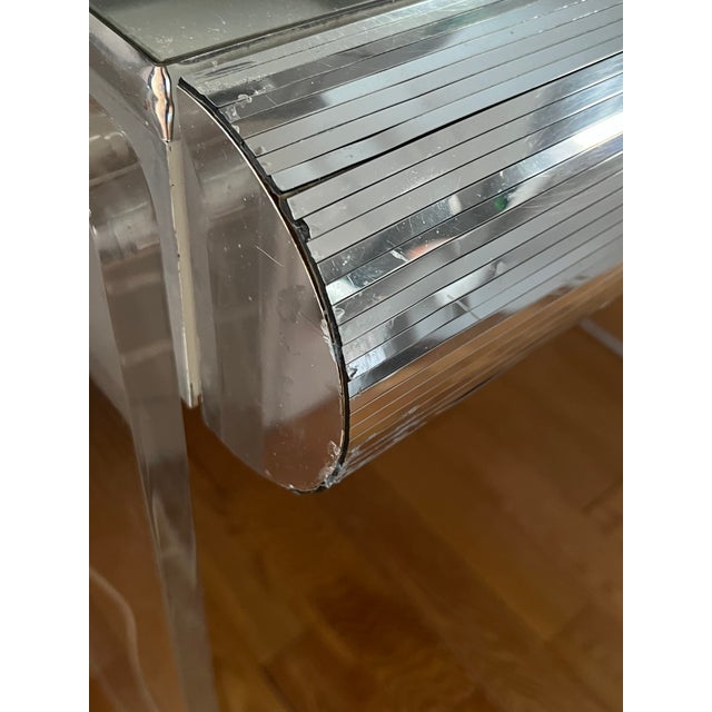 Plastic 1970 Space Age Chrome Lucite Vanity Desk, by Hills Manufacturing Co. For Sale - Image 7 of 12