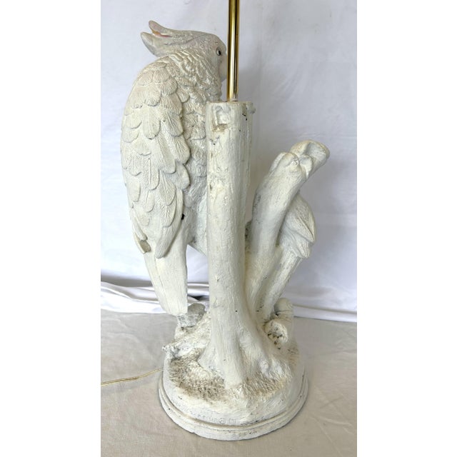 Vintage Mid Century Modern Coastal Tropical Bird Lamp For Sale - Image 11 of 18