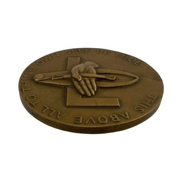 Metal Medallic Art Co Bronze Medal “To Thine Own Self Be True” W/ Case For Sale - Image 7 of 11