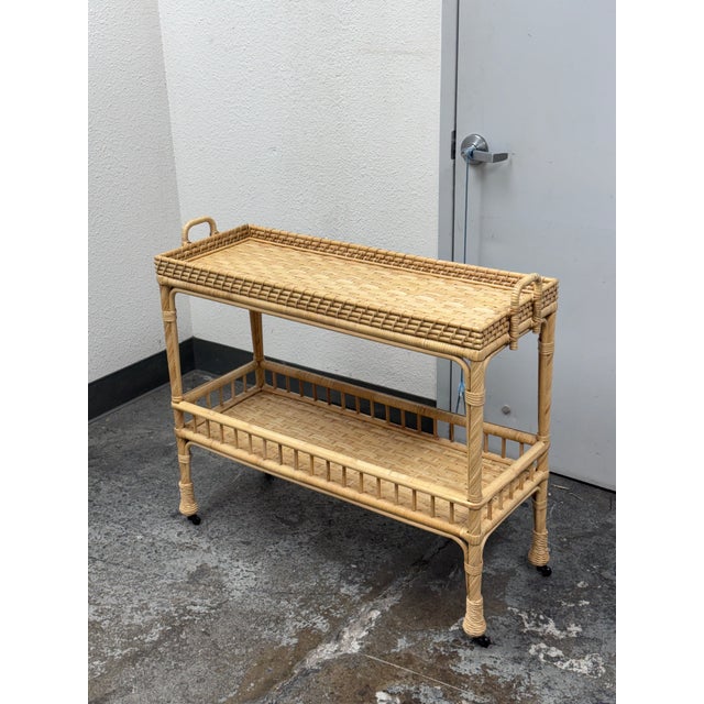 Design Plus Gallery presents the Natural Rattan South Seas Bar Cart from Serena & Lily. Raise the bar at happy hour with...