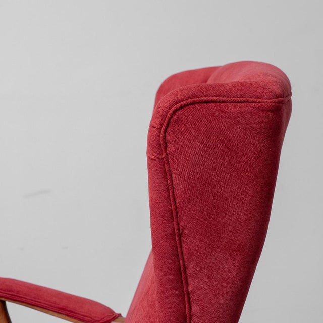 Armchairs in Fabric and Walnut Wood attributed to Paolo Buffa, 1950s, Set of 2 For Sale - Image 6 of 10