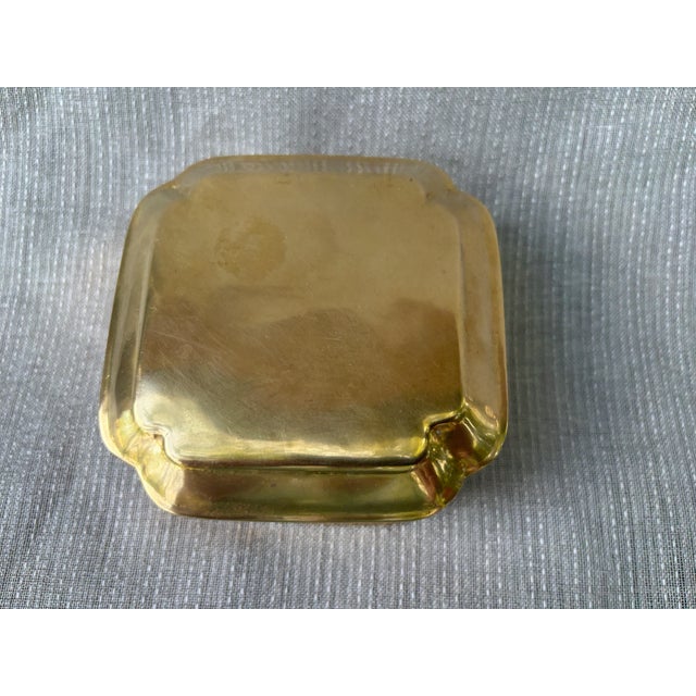 Vintage Polished Brass Lidded Box For Sale In New York - Image 6 of 12