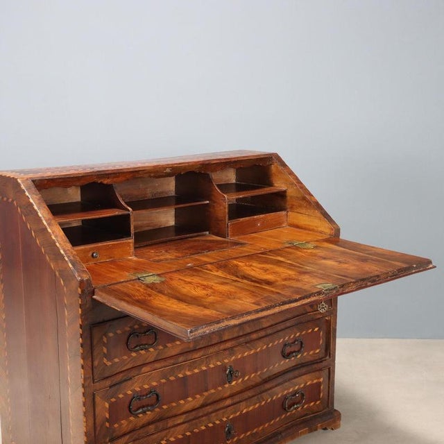 Antique Flap Cabinet in Wood, Italy, 18th Century For Sale - Image 4 of 16