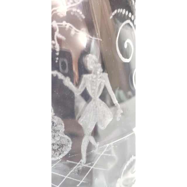 Hand Carved Glass Jug, France, 1950s For Sale - Image 10 of 18