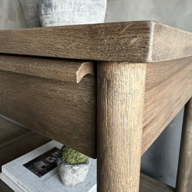 Mid-Century Modern Denmark White Oak Night Stand With Soft Close Drawer in Montana Brown - 30" For Sale - Image 3 of 8
