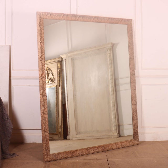 Italian Wall Mirror in Walnut, 1890s For Sale - Image 10 of 10