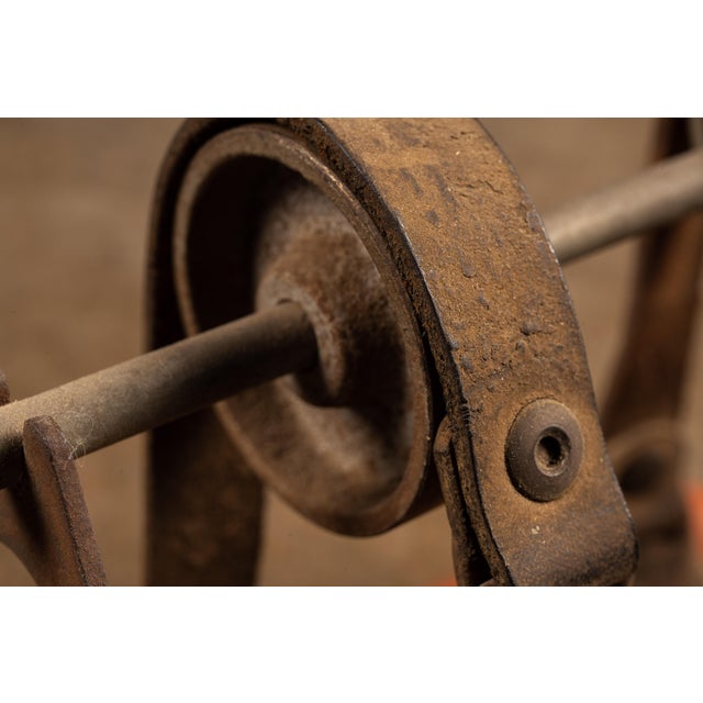 Metal Vintage Cling Surface Leather Belt Salesman Sample Store Display For Sale - Image 7 of 8