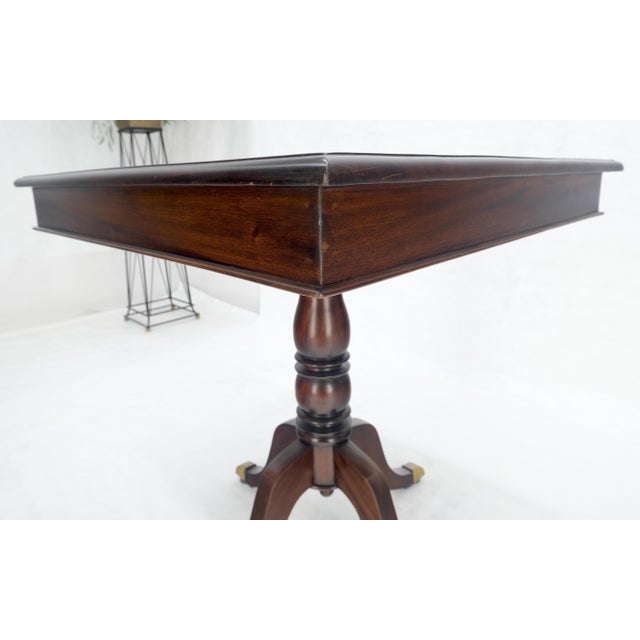 Traditional Antique Solid Mahogany c1920s 30" Square Game Dining Table MINT For Sale - Image 3 of 13