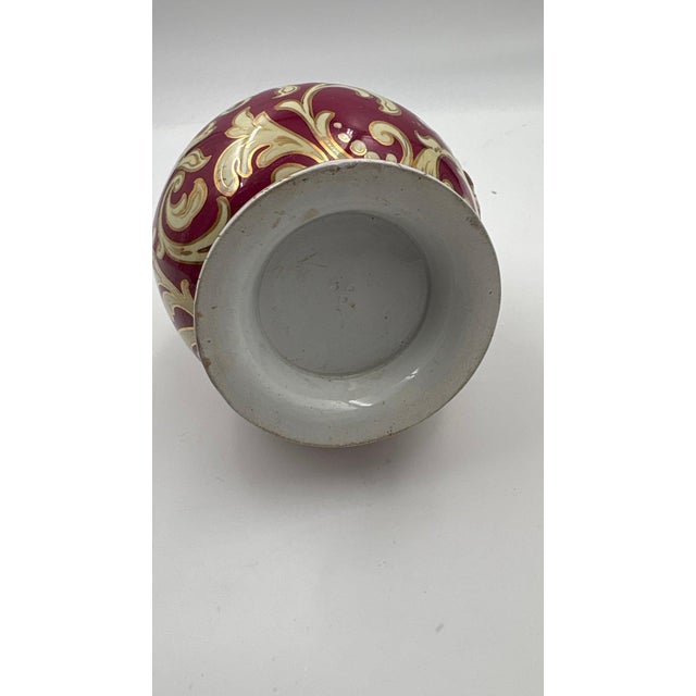 Antique 19th Century European Porcelain Pitcher - Cranberry Red & Gilt For Sale In Portland, ME - Image 6 of 8
