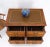 4 Drawers Embossed Leather Top Burl Wood File Cabinet Credenza w/ Key For Sale - Image 6 of 13