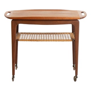 Mid-Century Danish Serving Trolley by Johannes Andersen for Silkeborg, 1960s For Sale
