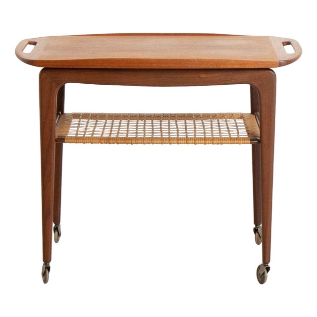 Mid-Century Danish Serving Trolley by Johannes Andersen for Silkeborg, 1960s For Sale