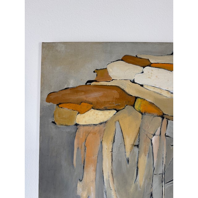 1970s C. Jackson Expressionist Abstract Oil on Canvas Painting – Signed For Sale In Miami - Image 6 of 12