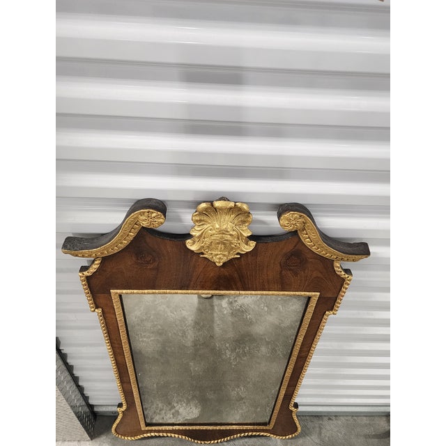 Antique Georgian Style Mahagony Giltwood Mirror For Sale - Image 4 of 16