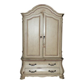 Art Nouveau Romweber Distressed Armoire For Sale