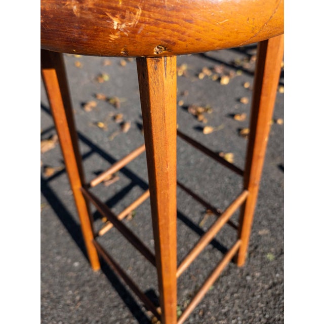 19th Century American Windsor Style Tall Stool or Pedestal Stand For Sale - Image 9 of 15