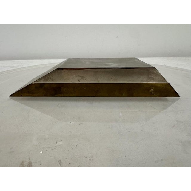 Italian Sculptural Brass and Metal Storage Box, 1980s For Sale - Image 12 of 13