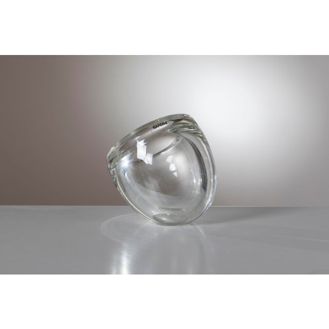 Mid-Century Modern Sculptural Clear Glass Vase by Alfredo Barbini, Italy, 1960 For Sale - Image 3 of 10
