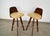 Mid-Century Modern 1960’s Mid-Century Modern Walnut & Leather Bar Stools - A Pair For Sale - Image 3 of 12