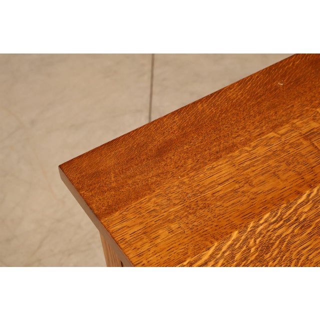 Stickley Mission Collection Oak Spindle Writing Desk For Sale - Image 12 of 18