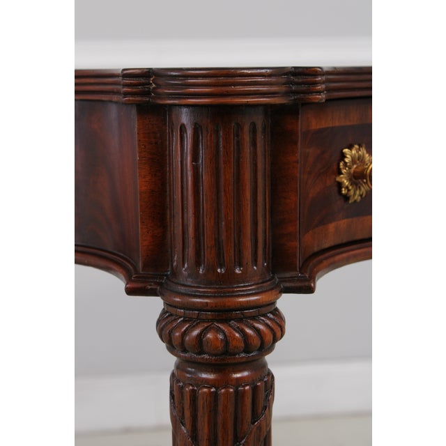 Maitland Smith Flame Mahogany Federal Style Console Table For Sale - Image 14 of 17