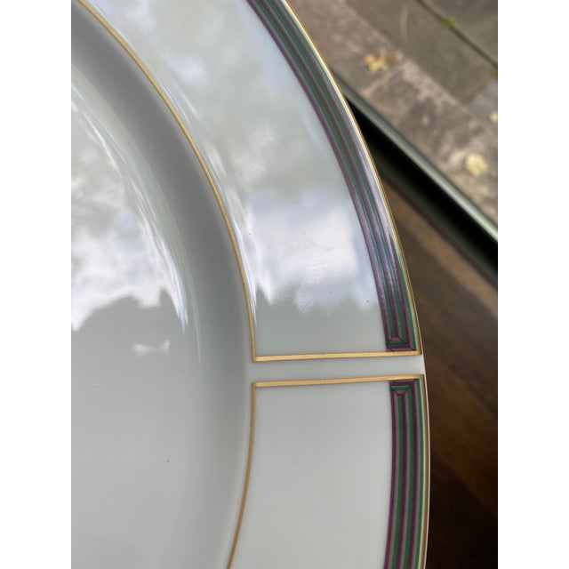 1990's Traditional Christofle Tiriada Parme China Dinnerware Set of