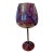 1960s Large Empoli Amethyst Glass Diamond Optic Statement Snifter Vase For Sale