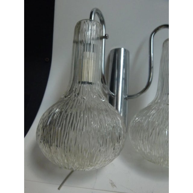 Mid-Century Modern Italian Murano Glass Wall Lights, 1960s, Set of 2 For Sale - Image 3 of 6
