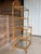 Brown Vintage Boho Coastal Rattan Étagère With Fan Top and Glass Shelves For Sale - Image 8 of 12