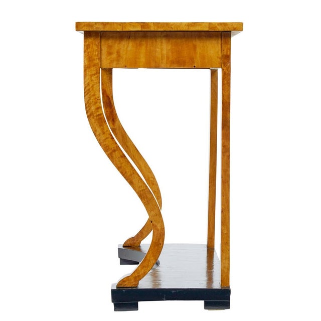 Empire Revival Burr Birch Console Table, 1880 For Sale - Image 4 of 9