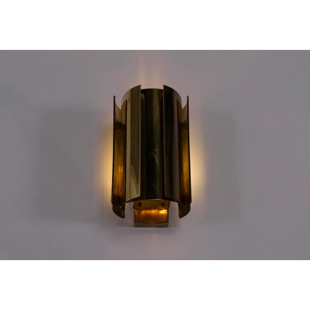 Metal Vintage Swedish Brass Wall Lights, 1960s, Set of 2 For Sale - Image 7 of 11