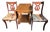1940s Pair of Mahogany Regency Lyre Back Chairs For Sale
