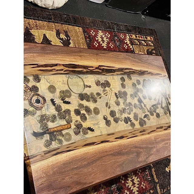 Pirate Themed Live Edge Wall Art/Epoxy River Table Top For Sale In New York - Image 6 of 6