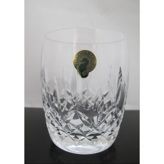 Early 20th Century Waterford Crystal Lismore Double Old Fashioned Glass Set of 4 Original Box For Sale - Image 5 of 9