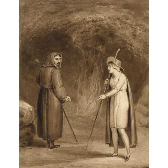 William Derby, Edwin & Angelina, Early 19th Century, Watercolour Painting For Sale - Image 4 of 4