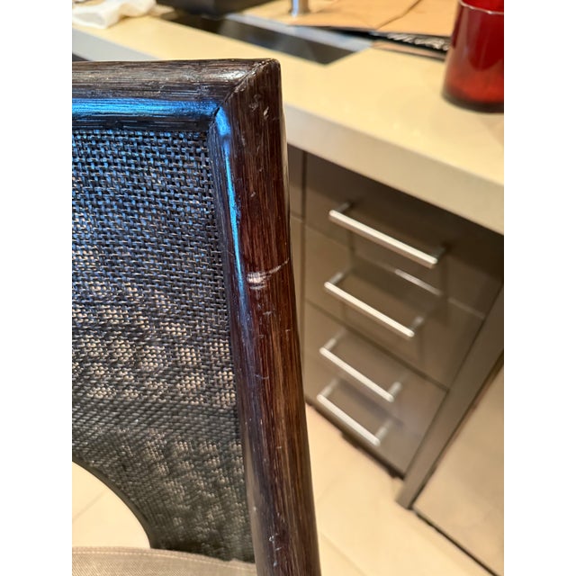 Barbara Barry for McGuire Caned Barstool With Cushion, Four Available For Sale - Image 9 of 12