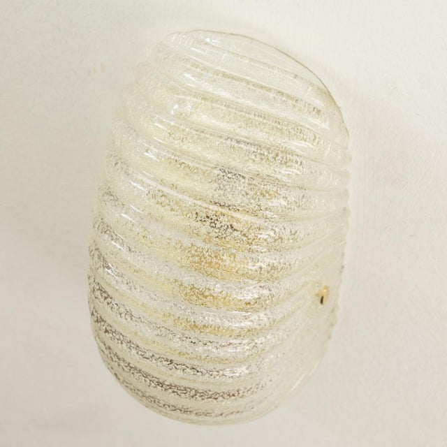 Italian Murano Glass and Brass Wall Lights, 1990s, Set of 2 For Sale - Image 6 of 9