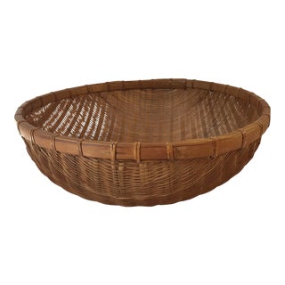 Vintage Chinese Winnowing Basket For Sale