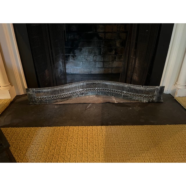 Antique Early 19th Century English George III Brass Fireplace Hearth Fender for the Mantel Circa 1800 For Sale - Image 9 of 13