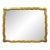 Vintage Hollywood Regency Gold Scalloped Serpentine Wood Frame Wall Mirror For Sale