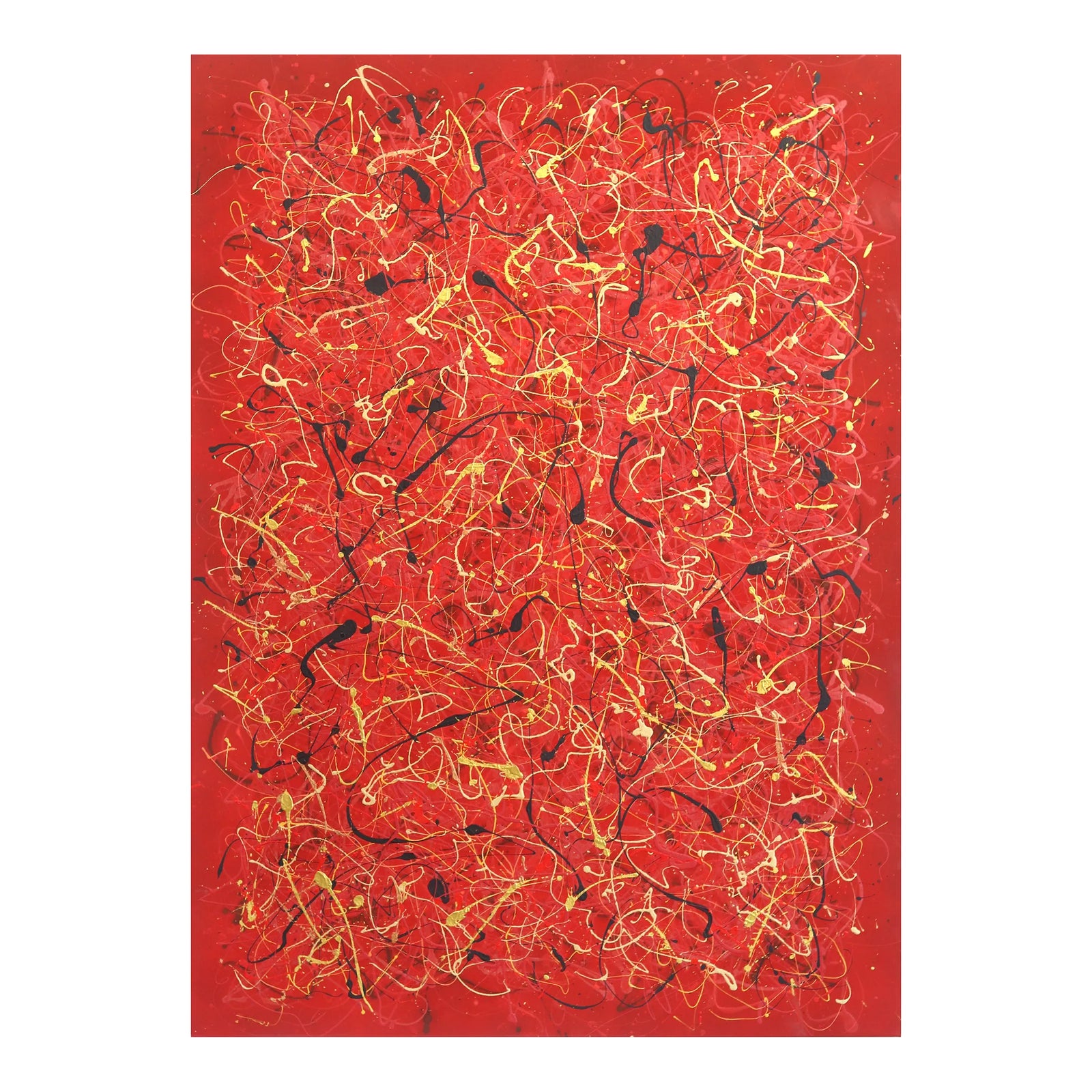 Ancient Wisdom - Abstract Textural Red Action Painting Original Artwork ...