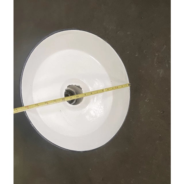 Mid 20th Century Vintage Industrial Style Green Metal Lamp Shade For Sale - Image 5 of 6