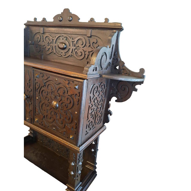 Late 19th Century A Renaissance Revival Carved Wooden Wall Cabinet For Sale In San Francisco - Image 6 of 10