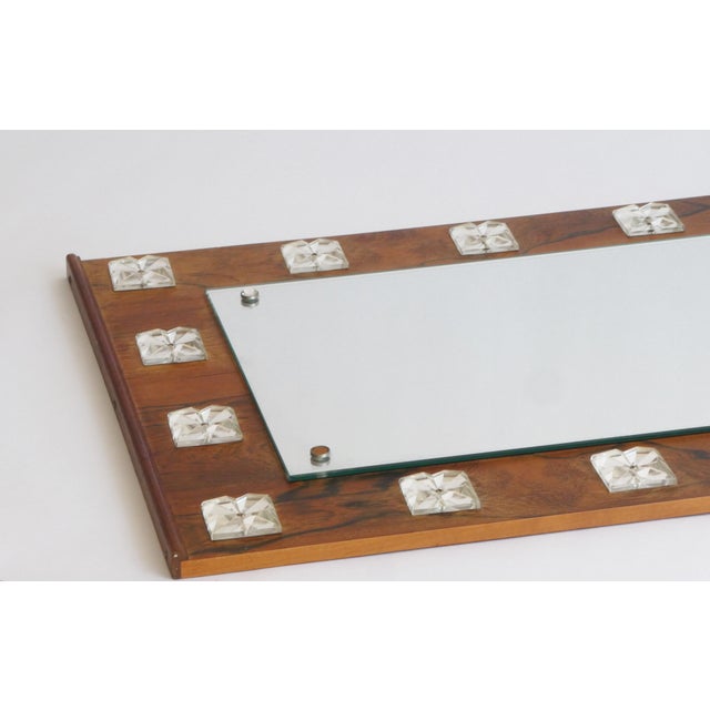 Mid-Century Modern Mid-Century Scandinavian Swedish Full-Length Mirror with Acrylic Decoration, 1960s For Sale - Image 3 of 10